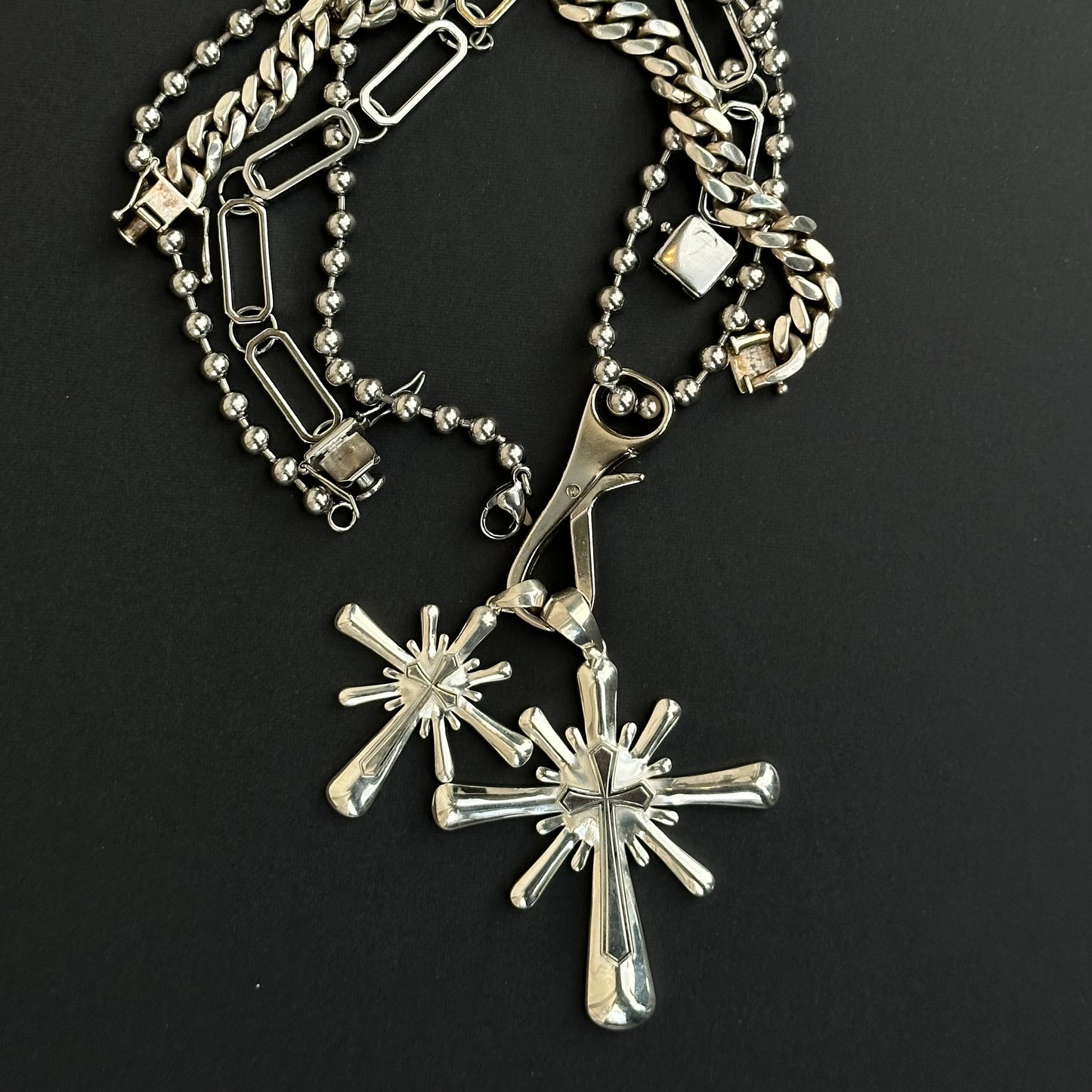 Mirror Cross Pendant